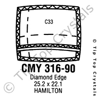 GS CMY316-90 Watch Crystal