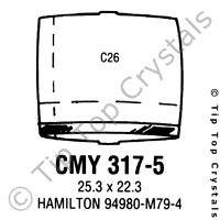 GS CMY317-5 Watch Crystal