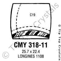 GS CMY318-11 Watch Crystal