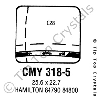 GS CMY318-5 Watch Crystal