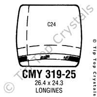 GS CMY319-25 Watch Crystal