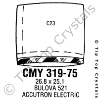GS CMY319-75 Watch Crystal