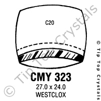 GS CMY323 Watch Crystal