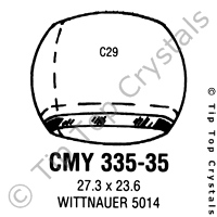GS CMY335-35 Watch Crystal