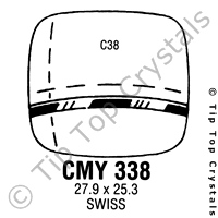 GS CMY338 Watch Crystal