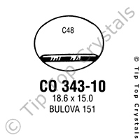 GS CO343-10 Watch Crystal