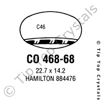 GS CO468-68 Watch Crystal