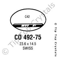 GS CO492-75 Watch Crystal