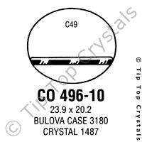 GS CO496-10 Watch Crystal