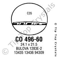 GS CO496-60 Watch Crystal