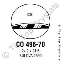 GS CO496-70 Watch Crystal