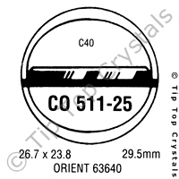 GS CO511-25 Watch Crystal