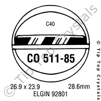 GS CO511-85 Watch Crystal