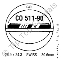 GS CO511-90 Watch Crystal