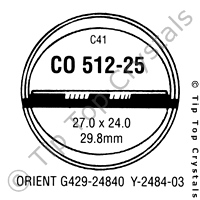 GS CO512-25 Watch Crystal