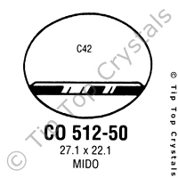 GS CO512-50 Watch Crystal