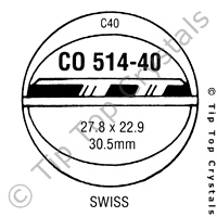 GS CO514-40 Watch Crystal