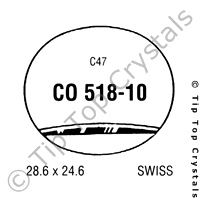 GS CO518-10 Watch Crystal