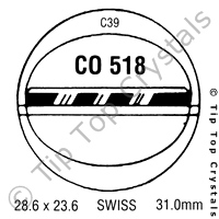GS CO518 Watch Crystal