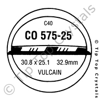 GS CO575-25 Watch Crystal