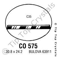 GS CO575 Watch Crystal