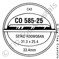 GS CO585-25 Watch Crystal
