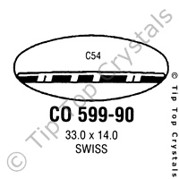 GS CO599-90 Watch Crystal