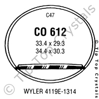 GS CO612 Watch Crystal