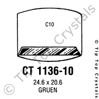 GS CT1136-10 Watch Crystal