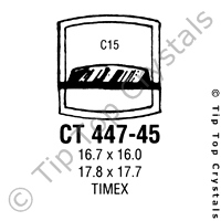 GS CT447-45 Watch Crystal