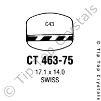 GS CT463-75 Watch Crystal