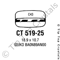 GS CT519-25 Watch Crystal