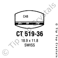 GS CT519-36 Watch Crystal