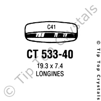 GS CT533-40 Watch Crystal