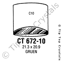 GS CT672-10 Watch Crystal