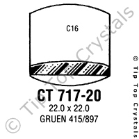 GS CT717-20 Watch Crystal