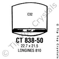 GS CT838-50 Watch Crystal