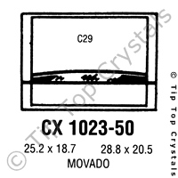 GS CX1023-50 Watch Crystal