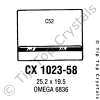 GS CX1023-58 Watch Crystal