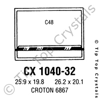 GS CX1040-32 Watch Crystal