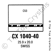 GS CX1040-40 Watch Crystal