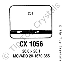 GS CX1056 Watch Crystal