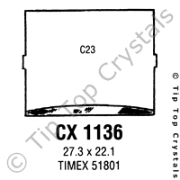 GS CX1136 Watch Crystal