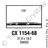 GS CX1154-68 Watch Crystal