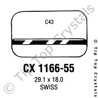 GS CX1166-55 Watch Crystal