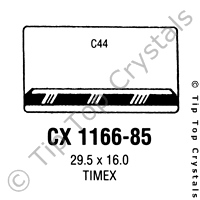 GS CX1166-85 Watch Crystal