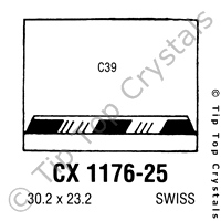 GS CX1176-25 Watch Crystal