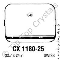 GS CX1180-25 Watch Crystal