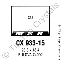 GS CX933-15 Watch Crystal