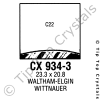 GS CX934-3 Watch Crystal